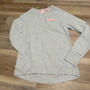 Ivivva Gray and Pink Woven Detail Top